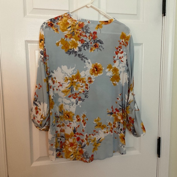 TRIBAL JEANS FLORAL BLOUSE.  SIZE M, LIKE NEW! - Picture 8 of 11